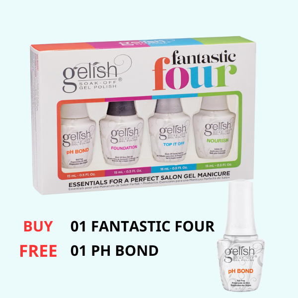 Gelish Fantastic Four Gel Manicure Treatments (Packing: 24 sets/case). Buy 01 Fantastic Four Free 01 PH bond