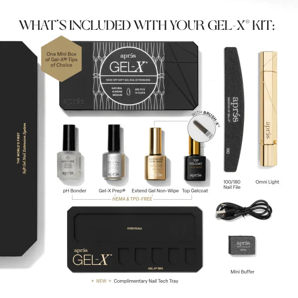 Apres New Signature Gel X Kit With Mini Box Tips N-AM