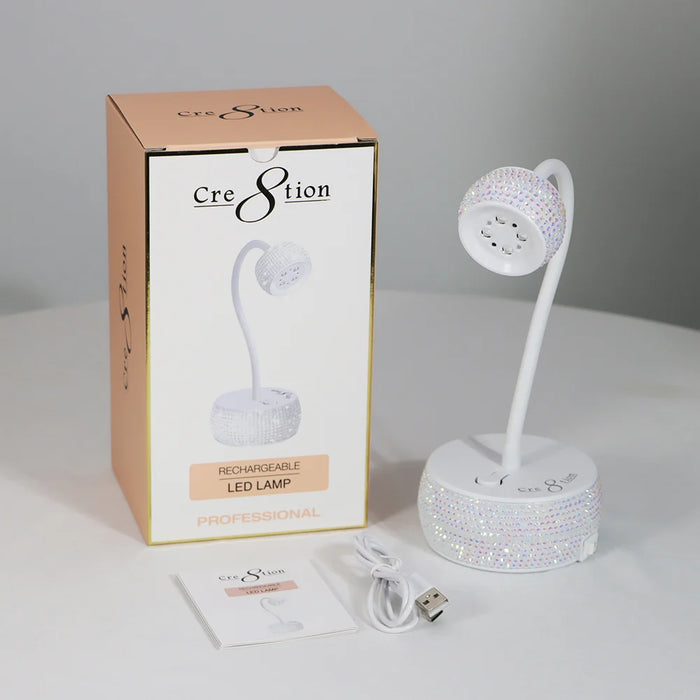 Cre8tion Rechargeable LED Lamp 12W - White Crystal (Pk: 1 pcs/box, 25 box/case)