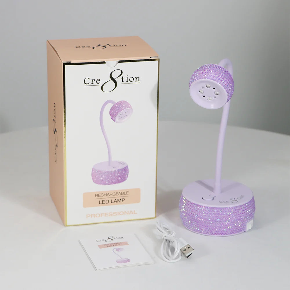 Cre8tion Rechargeable LED Lamp 12W - Purple Crystal (Pk: 1 pcs/box, 25 box/case)