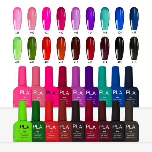 PLA Born To Rule GEL 18ml Collection, Set of 18 Colors (#399 - #416)