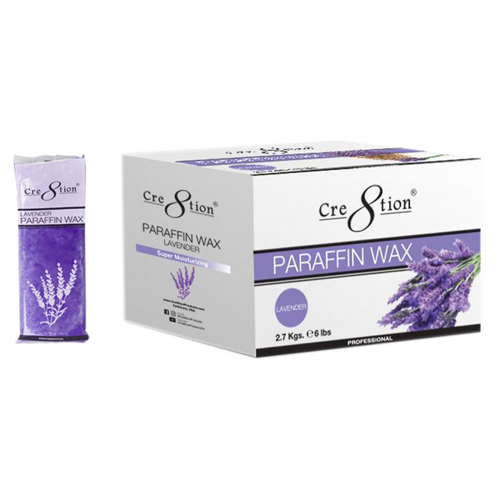 Cre8tion Paraffin Wax - LAVENDER, BOX, 18019 (Packing: 6 packs/box, 6 boxes/case)