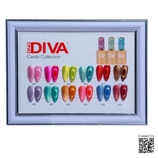 DND Diva 9D Cat Eye, Candy Sample Tip