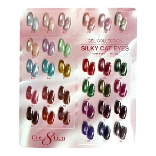 Cre8tion Counter Display Color Chart - Cat Eye Silky (30 colors)