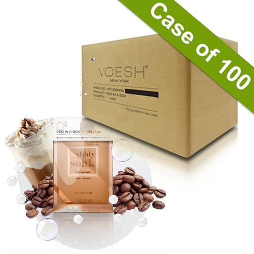 Voesh Pedi In A Box O2 Bubbly Spa, CASE, CAFFE MACHIATO, VPC307 RBS, 50 packs/case