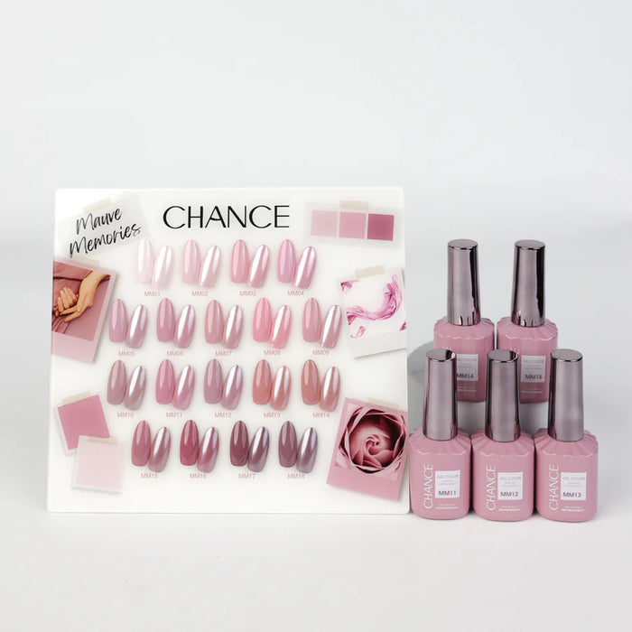 Chance Gel 0.5oz Full Kit (18 Colors) - MAUVE MEMORIES (MM)
