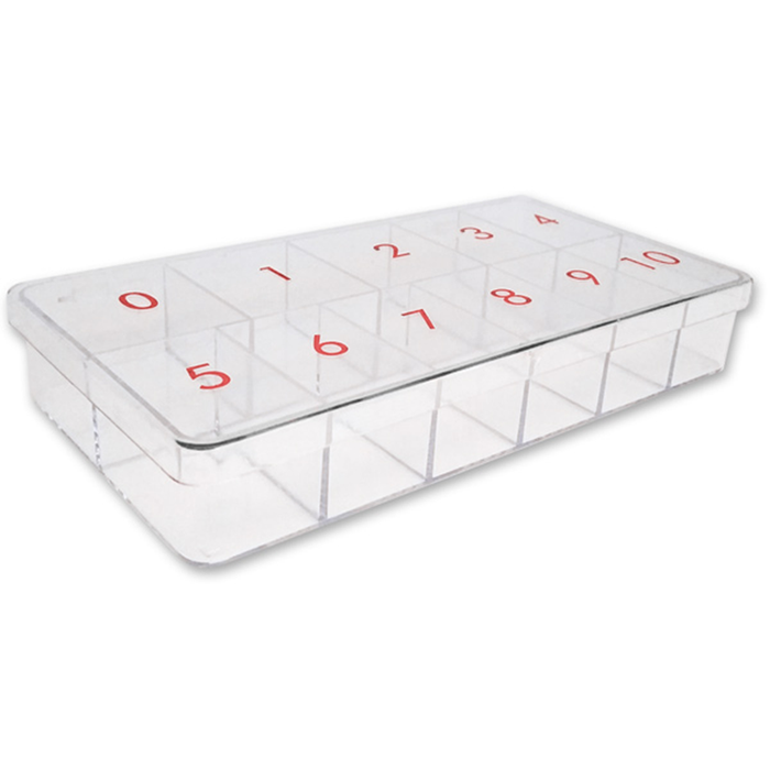 Cre8tion Empty 550 pc Plastic Tips Box, Clear (Pk: 100 pcs/case)
