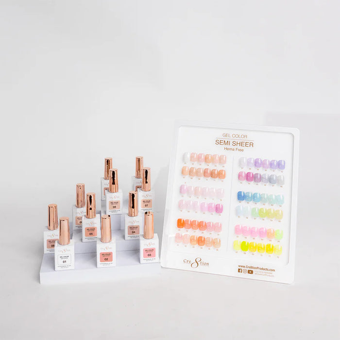 Cre8tion Kit (72 Colors) - HEMA Free SEMI-SHEER 0.5oz (HEMA Free)