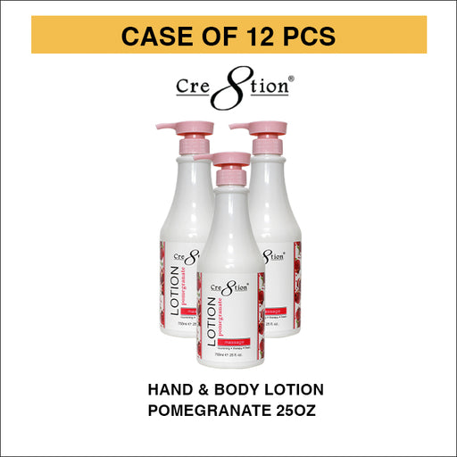 Cre8tion Hand & Body Lotion Pomegranate, 750ml (25oz), CASE, 12 pcs/case, 19478