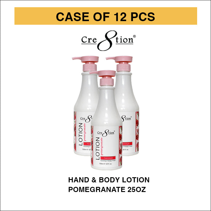 Cre8tion Hand & Body Lotion Pomegranate, 750ml (25oz), CASE, 12 pcs/case, 19478