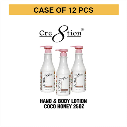 Cre8tion Hand & Body Lotion Coco Honey, 750ml (25oz), CASE, 12 pcs/case, 19479