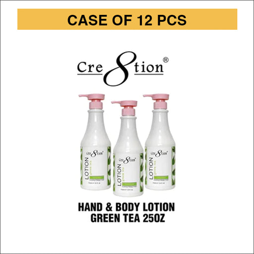 Cre8tion Hand & Body Lotion Green Tea, 750ml (25oz), CASE, 12 pcs/case, 19468