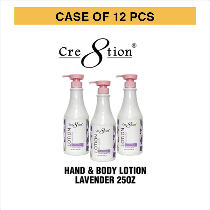 Cre8tion Hand & Body Lotion Lavender, 750ml (25oz), CASE, 12 pcs/case, 19467