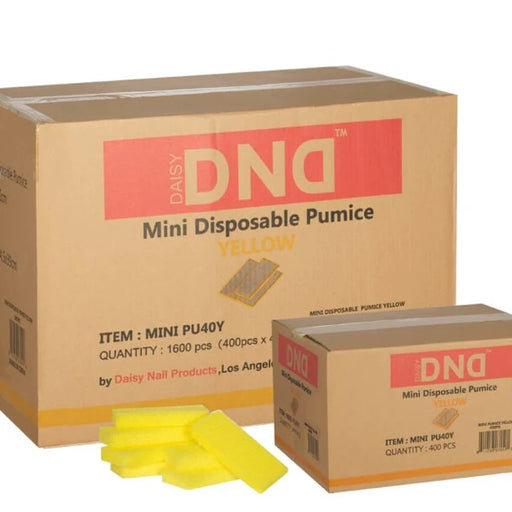 DND Mini Disposable Pumice, YELLOW (Pk: 1,600 pcs/case)