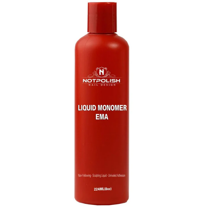 Not Polish Liquid Monomer - Low Odor (Odour) (EMA), 8oz, RED