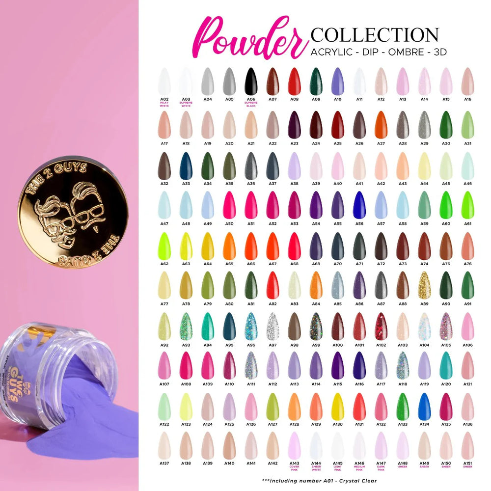 Two Guys Acrylic/Dipping Powder 2oz (151 Colors) Collection 000
