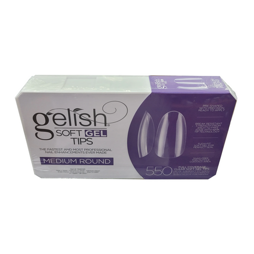 Gelish Soft Gel Tips, MEDIUM ROUND, 550pcs/box
