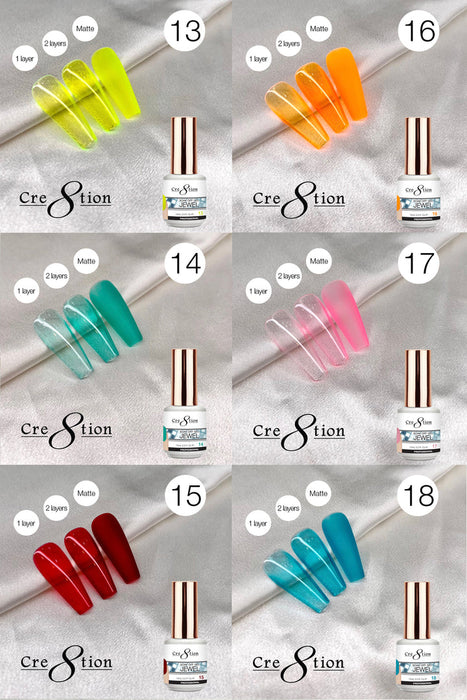 Cre8tion Gel 0.5oz - JEWEL (Pk: 6 pcs/box, 180 pcs/case) Collection 000