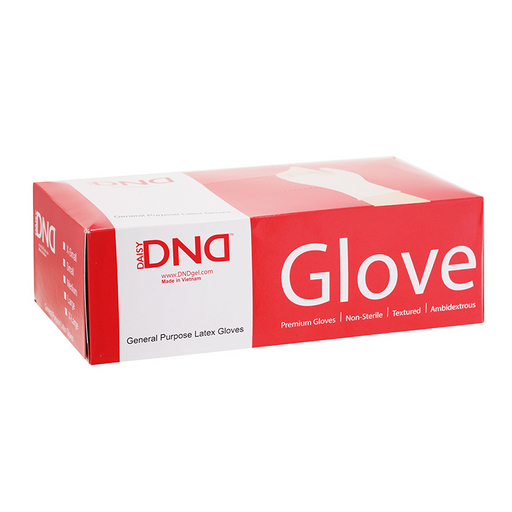 DND Disposable Latex Gloves, Size L, OK1109MD