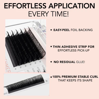 Kiara Sky Easy Fan Cashmere Lashes – 0.03mm CC Curl