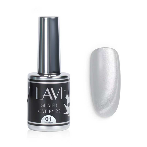 Lavi SILVER Cat Eyes Gel, 0.5oz ( Pk: 6pcs/Box ; 216pcs/case)