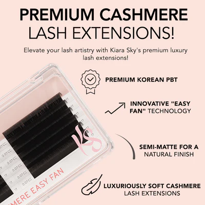 Kiara Sky Easy Fan Cashmere Lashes – 0.03mm D Curl