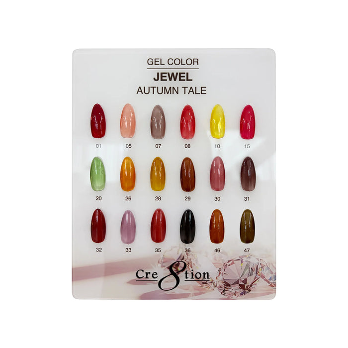 Cre8tion Counter Display Color Chart - JEWEL Autumn Tale (18 colors)