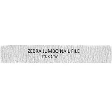Cre8tion Nail Files JUMBO ZEBRA, Grit 80/80, 07028 (Packing: 50 pcs/pack, 30 packs/case)