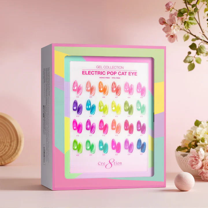 Cre8tion Cat Eye Kit - ELECTRIC POP (24 Colors) Collection
