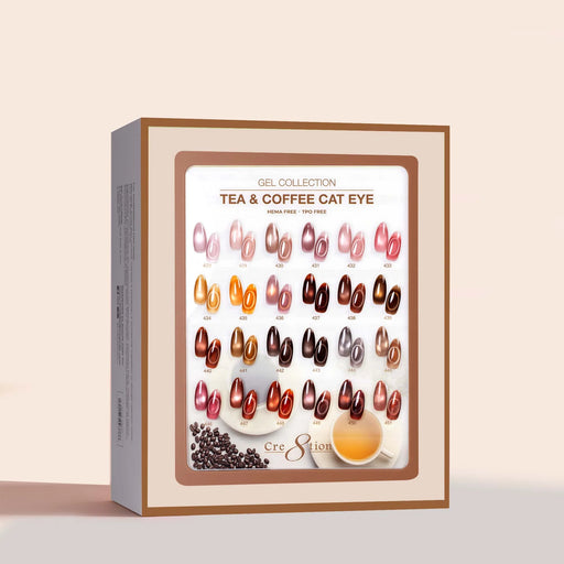 Cre8tion Cat Eye Kit - Tea & Coffee (24 colors), (Pk: 4 kit/case) Collection