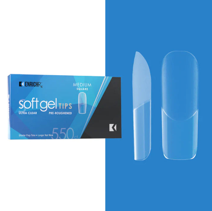 Kupa EnrichRx Soft Gel Tips - Square Medium 550 Count