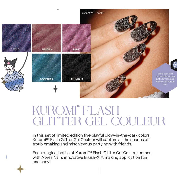 Apres Kuromi Caty Eye Gel Couleur 10ml, SET (Pk: 5 pcs/set)