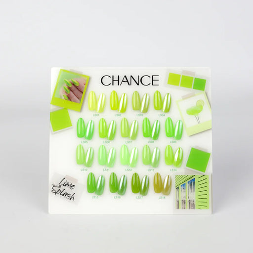 Chance Counter Display Color Chart (18 Colors) - Lime Splash Collection