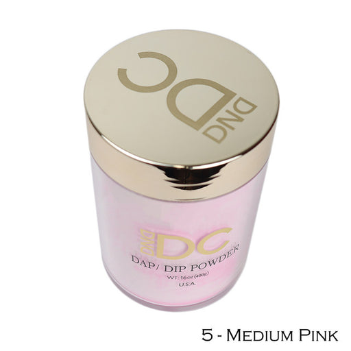 DC 16oz Dipping Powder, PINK & WHITE, MEDIUM PINK, DC5 (PK: 22 jars/case)