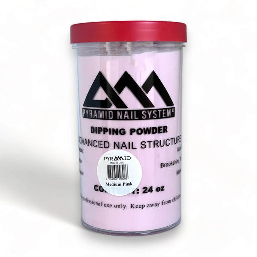 Pyramid 2in1 Acrylic/Dipping Powder, Pink & White Collection, MEDIUM PINK, 24oz OK1110LK