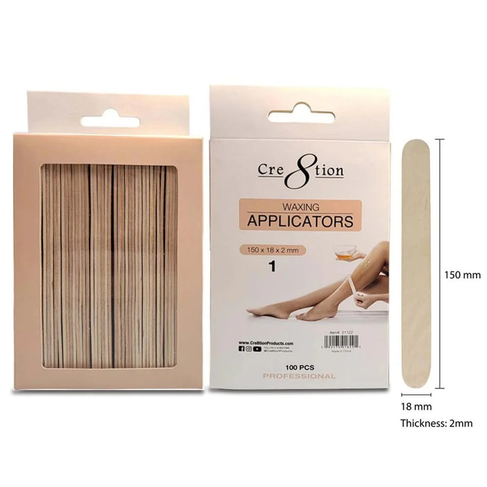 Cre8tion Disposable Applicators 1 - 150x18x2mm, BOX (Pk: 100 pcs/box, 50 boxes/case)