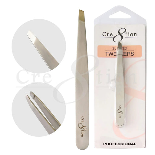 Cre8tion Slanted - TWEEZERS (Pk: 10 pcs/box, 400 pcs/case)