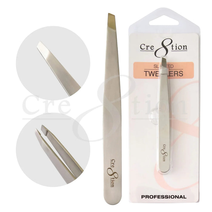 Cre8tion Slanted - TWEEZERS (Pk: 10 pcs/box, 400 pcs/case)