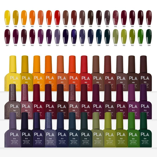 PLA Sweater Weather GEL 18ml Collection, Set of 36 Colors (#489 - #524)