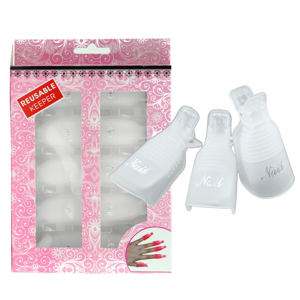 Reusable Clip On Nail Gel Remover, 10182 (Packing: 10 pcs/set, 100 sets/case)