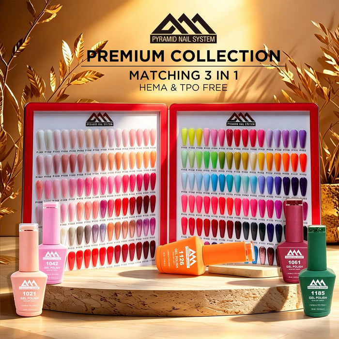 Pyramid 3in1 Gel 0.5oz - PREMIUM Collection 192 Colors (HEMA & TPO Free) 000