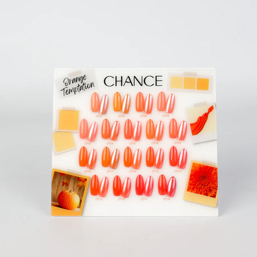 Chance Counter Display Color Chart (18 Colors) - Orange Temptation Collection