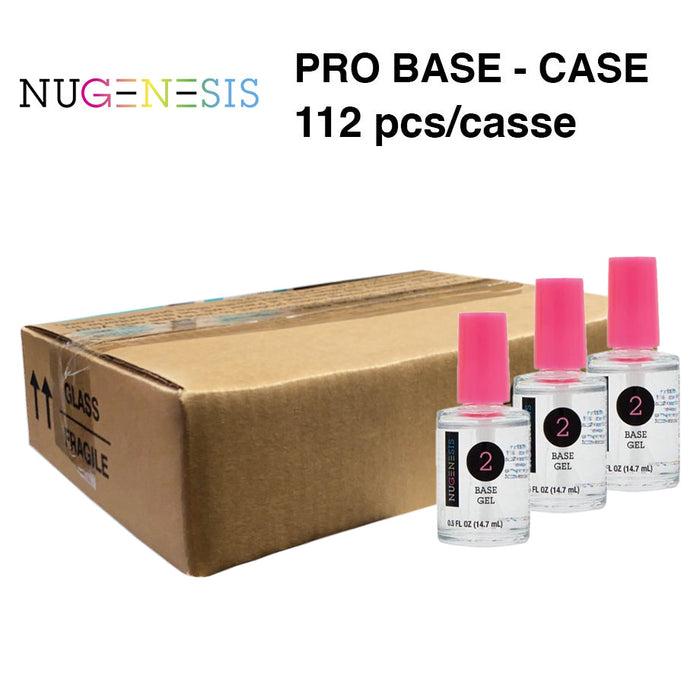Nugenesis Dipping Gel, #02, GEL BASE (Pink Cap), CASE, 0.5oz (Packing: 112 pcs/case)