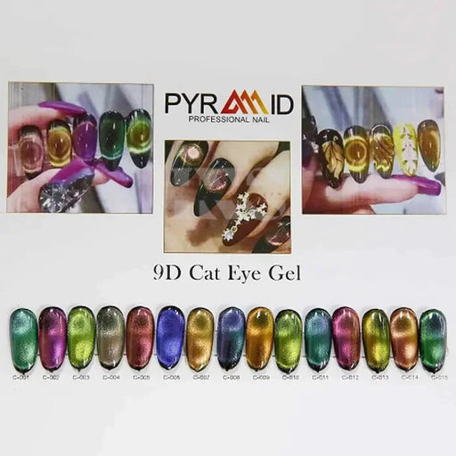 Pyramid 9D Cat Eye Gel Collection, from C-001 to C-020, Sample Tips
