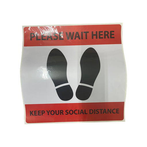 Cre8tion Social Distance Floor Decal 15''x15'', Red Rectangle OK1023VD