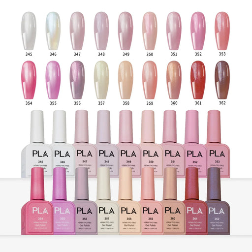 PLA Runaway Bride GEL 18ml Collection, Set of 18 Colors (#345 - #362)