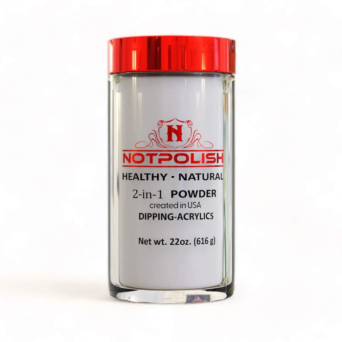 NotPolish 2in1 Dipping/Acrylics Powder 22oz, WHITE (Pk: 6 pcs/box)