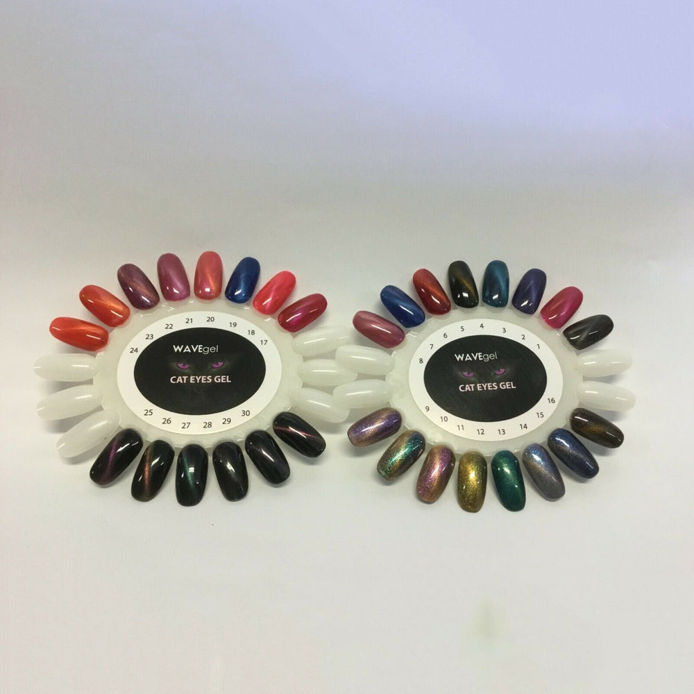 Wave Gel Cat Eye Gel Polish Sample Tips For Full Line, From #01 To #02 OK0709VD