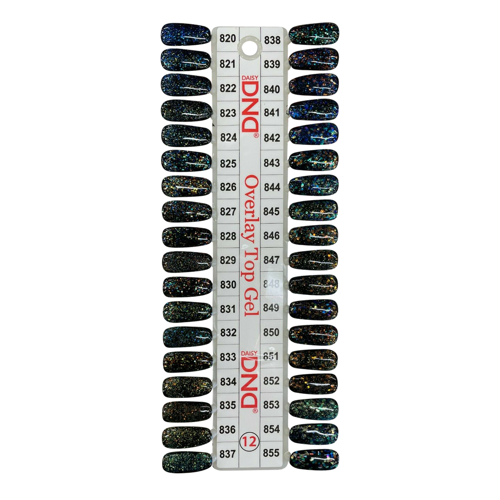 DND Sample Tips, Overlay Top Gel Collection, #12 (From 820 To 855) DND Sample Tips, Overlay Top Gel Collection, #12 (From 820 To 855)