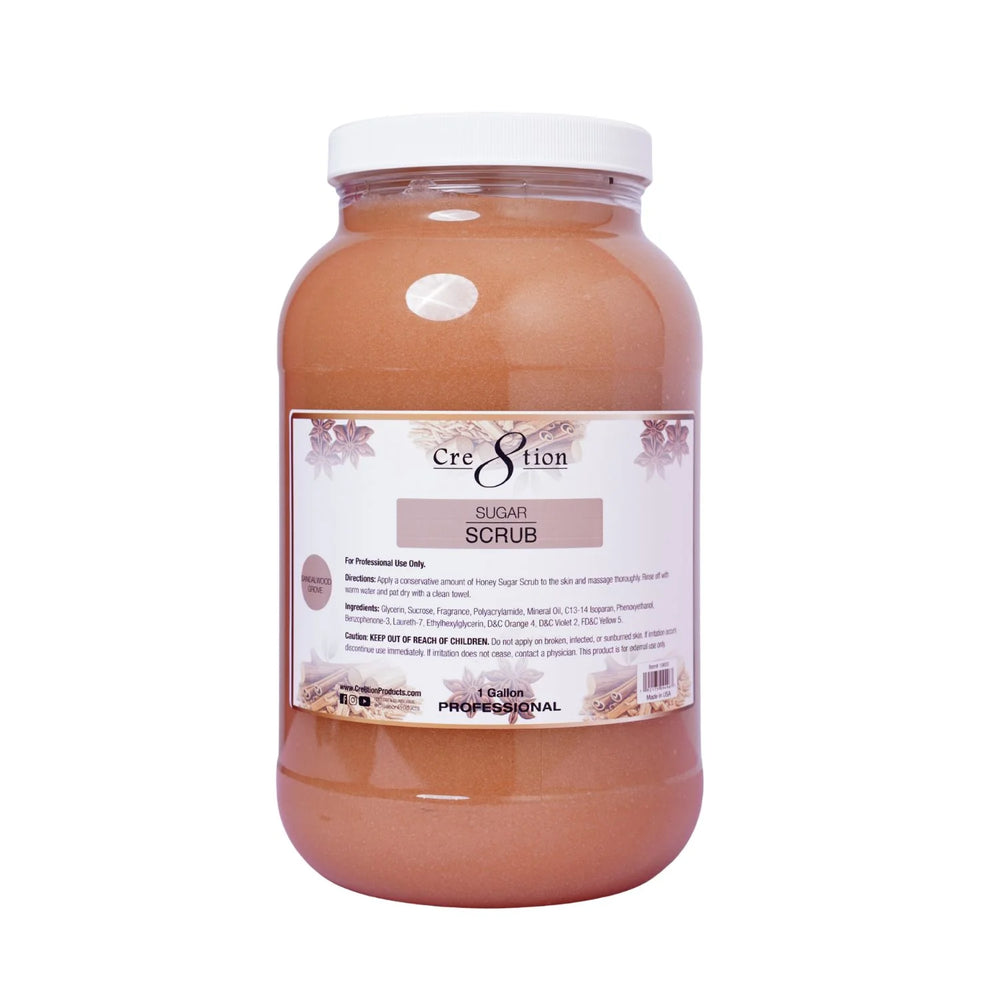 Cre8tion Honey Sugar Scrub 1 Gallon, Sandal Wood